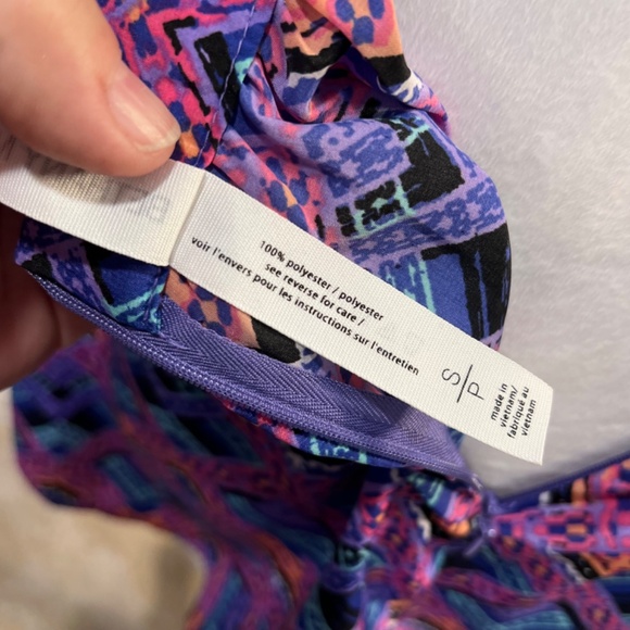 Bethany Mota for Aeropostale Open Back Print Dress, Size Small Petite - Picture 6 of 10